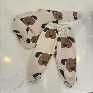 Zara puppy sweatsuit size 3-4